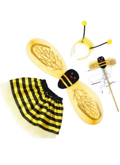 Furtey Parties Cosplay Costumes For Kids Girls Boys Children Dress-up Skirt Fairy Butterfly Wing Bee Ladybug Headband Gift  - Image 2