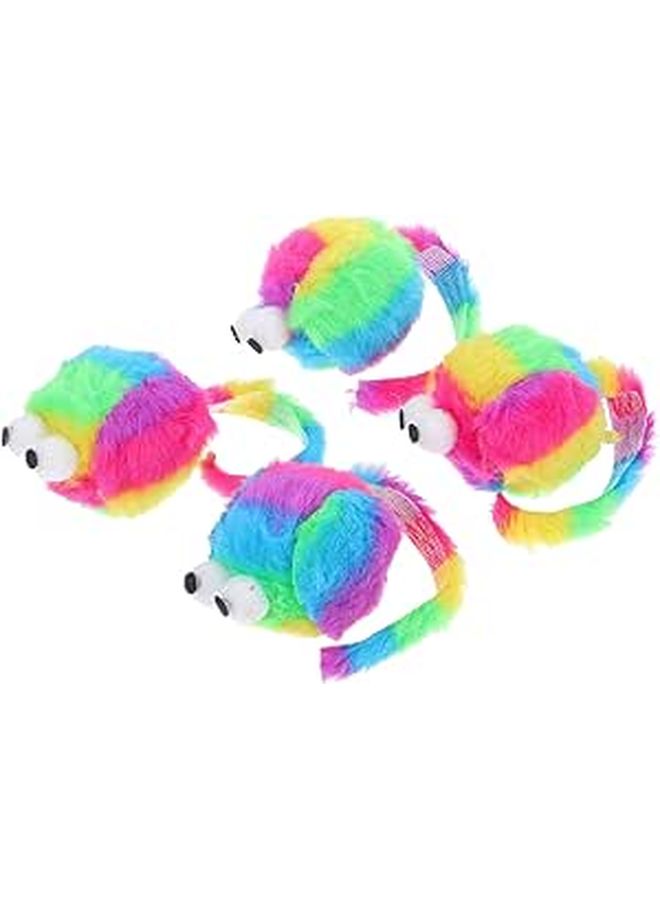 6 Plush Stuffed Mice Toy Set For Cat Kitten Hunting Training Interactive Play Chew Fun Indoor Activities Soft Fuzzy Mouse Pet Toy - Image 1