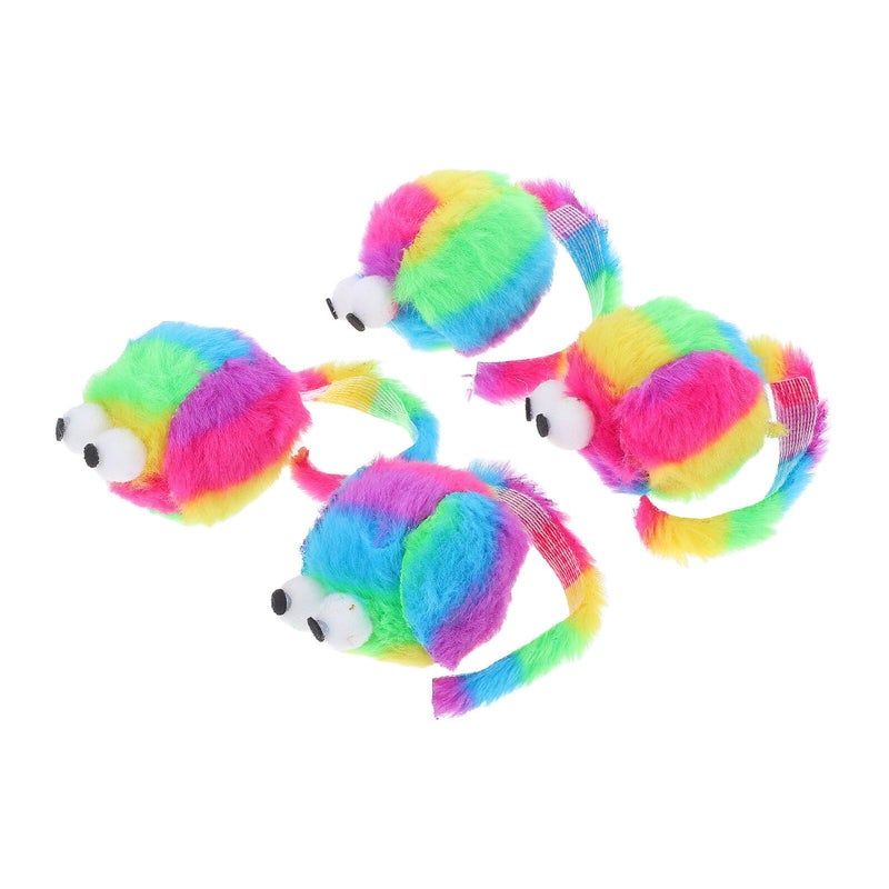 6 Plush Stuffed Mice Toy Set For Cat Kitten Hunting Training Interactive Play Chew Fun Indoor Activities Soft Fuzzy Mouse Pet Toy - Image 2