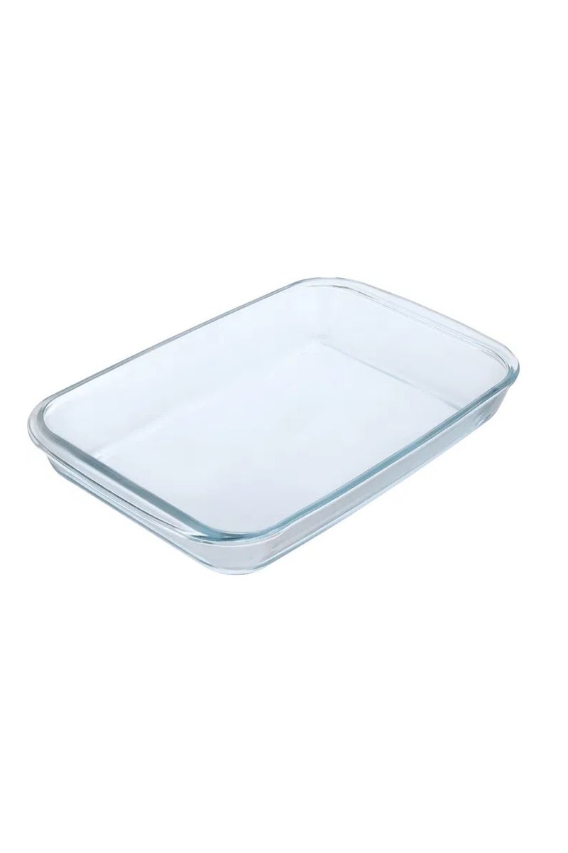 Alsaif Gallery Al Saif Gallery Glass Oven Tray, 2.9 cm, Rectangle - Transparent - Image 2