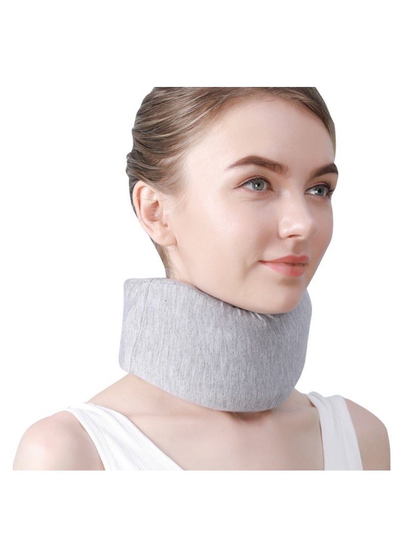 SOLARAE Neck Brace Foam Neck Support Brace for Sleeping Adjustable Neck Cervical Collar Traction Device for Women and Men Relieves Neck Pain and Spine Pressure (Grey) - Image 1