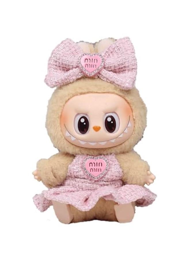 Arabest Labubu Designer Clothes Set for 17cm Dolls - Premium Fashion Dresses with Accessories - Luxury Chic Doll Clothing Bundle - Style E  - Image 1