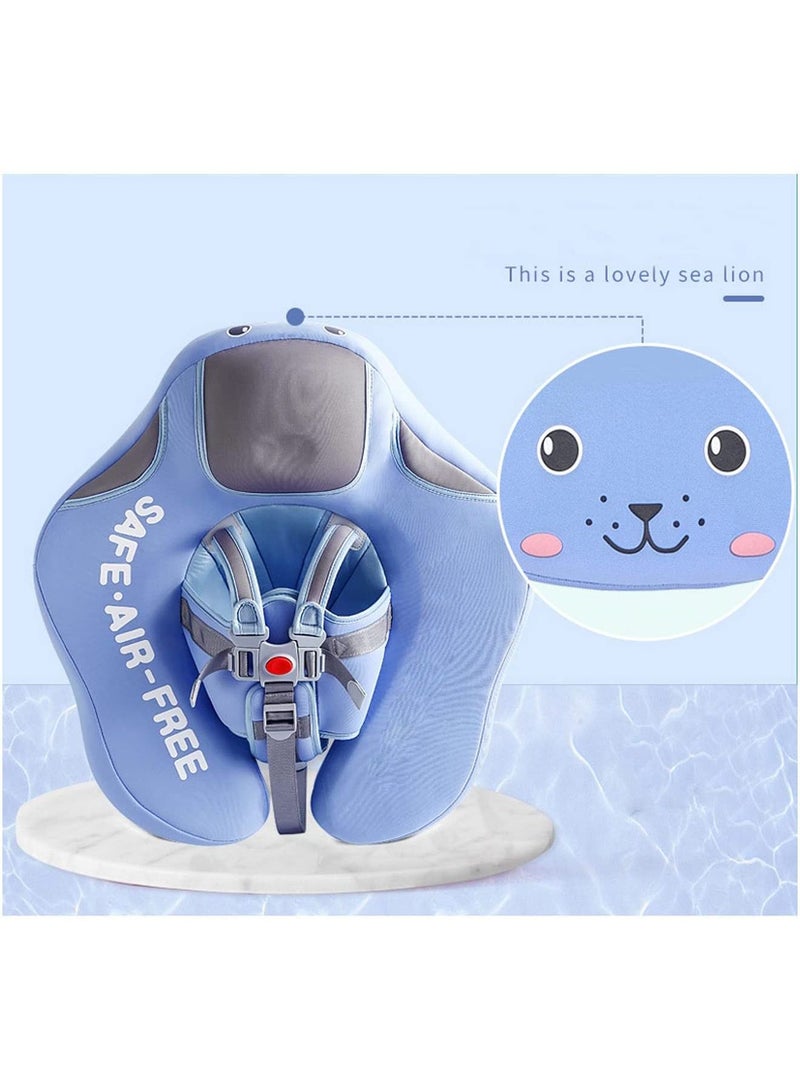LIMOS Baby Floater Swim Trainer Ring Solid Infant Pool Float with Canopy Non Inflatable - Image 2