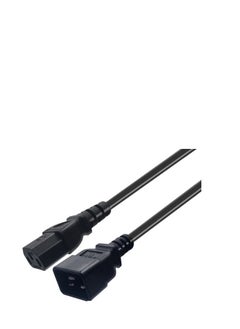 DKURVE PC Computer Power Cord  C20 Connector to C13 Adapter 10 Amp 250 Volt Black Cable for Power Distribution Unit 1.8m