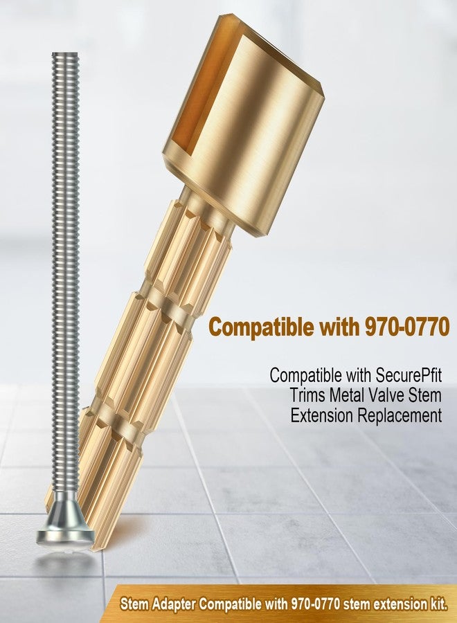 Dreyoo Stem Adapter, Replacement for 970-0770 Plumbing Equipment Compatible with Pfister Securepfit Trims, Shower Handle Stem Extension Tub and Faucet Accessories Valve Extender Trim Repair - Image 5