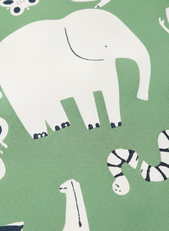 انثريلو طقم سويت شيرت وبنطال رياضي للبنات من الصوف الأخضر من أنثريلو - أخضر | 6-12 شهرًا - Image 5