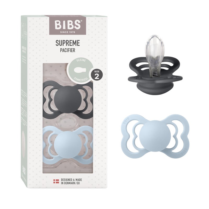 BIBS Supreme Baby Pacifiers | BPA-Free Silicone Pacifier - Image 1