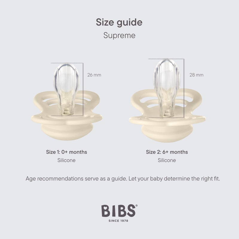 BIBS Supreme Baby Pacifiers | BPA-Free Silicone Pacifier - Image 2