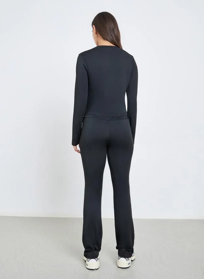 Styli  Black Fitted T-Shirt and Leggings Co-ords for Women | Best Price UAE