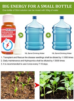 YEGBONG Two Bottles 50ML Plant Growth Enhancer Supplement, Concentrate Liquid Fertilizer Nutrient For Transplant Fast Rooting Rescue Disease Seedlings, Promotes Rooting, Grow New Plants From Cutting  - Image 4