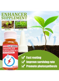 YEGBONG Two Bottles 50ML Plant Growth Enhancer Supplement, Concentrate Liquid Fertilizer Nutrient For Transplant Fast Rooting Rescue Disease Seedlings, Promotes Rooting, Grow New Plants From Cutting  - Image 2