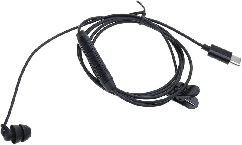 سماعة أذن واحدة USB C مع ميكروفون لإلغاء الضوضاء لأجهزة الكمبيوتر وموظفي الأمن - Image 3