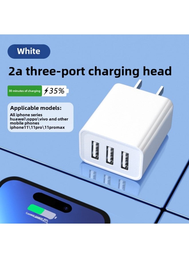 3C Certified 20W Fast Charging PD USB Multi-interface Charging Head For Apple Huawei Xiaomi Mobile Phone Charger-Color:2A Three ]  - Image 1