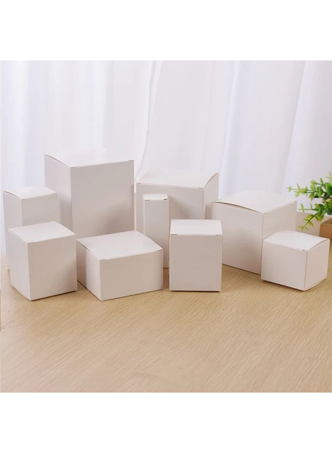 25 White Paper Gift Boxes 3 15x3 15x3 15 Inch With Lids For Holiday Decoration Craft Packaging - Image 4