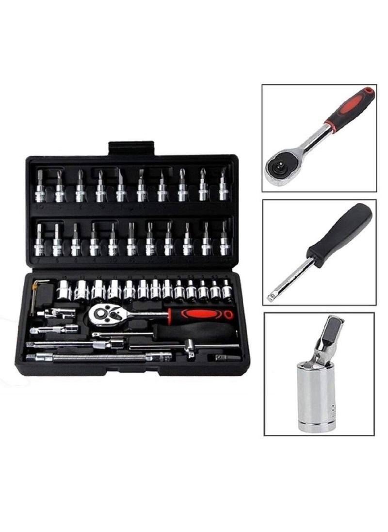 ORIGINAL MART - ORIGINAL MART Socket Set 46 Pieces Spanner Socket Set 14 Car Repair Tool Ratchet Wrench Set Hand Tool - Image 1