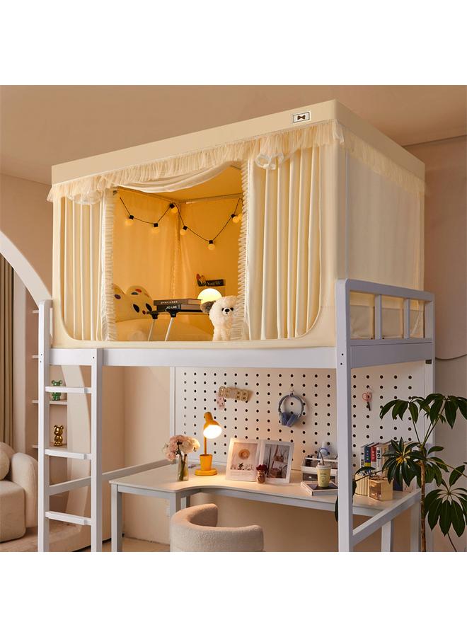 Bluejw 2024 New Korean Solid Color Student Dormitory Bed Curtain Shading Mosquito Net - Image 1