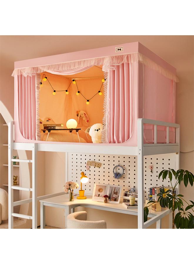 Bluejw 2024 New Korean Solid Color Student Dormitory Bed Curtain Shading Mosquito Net - Image 2