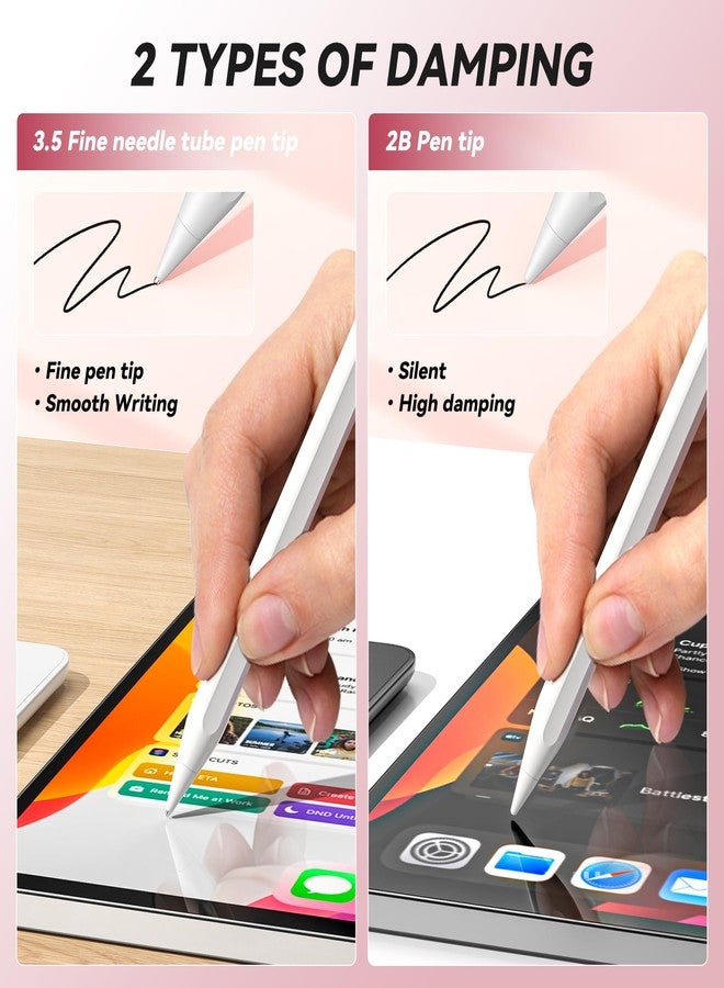 Blissleaf 6 Pack Replacement Tips for Apple Pencil, Needle Pencil Tips with Case, No Wear Out Apple Pencil Tips for Apple Pencil 2nd Gen/1st Gen/USB C/Pencil Pro, IPad Pro Pencil Sets (Pink) - Image 2