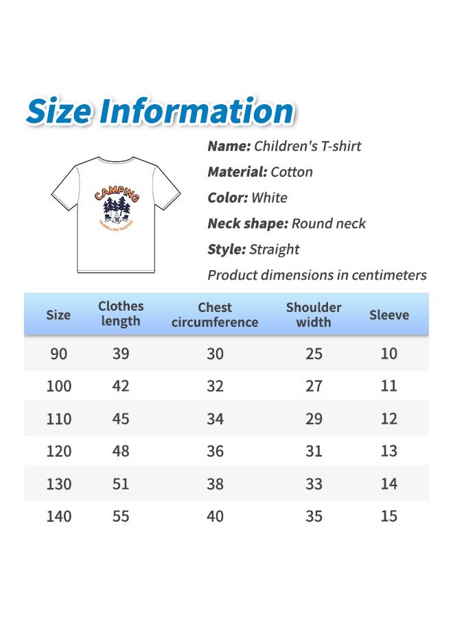 Letter Print T-Shirt Children's Short-Sleeved Summer Cotton Top Suitable For Children Aged 3-12  - Image 5