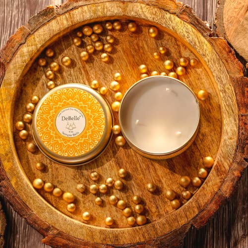 DeBelle Luxe Scented Soy Wax Candle Combo Pack of 5 | Best Gift for Home, Office | 3 Wick Candle | Aromatherapy Candle| Floral| Reusable Tin - Image 4