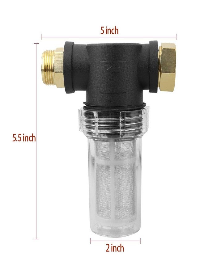 Sooprinse Garden Hose Inlet Filter for High Pressure Washer, Sediment Filter Attachment, 40 Mesh Screen, Extra 2 Pcs 100 Mesh, 3PCS O-Ring and 4PCS Filter Hose Washer - Image 3