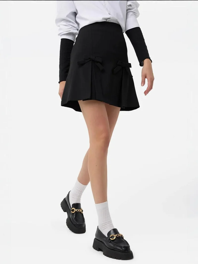 HICCUP Bow Detailed Mini Skirt