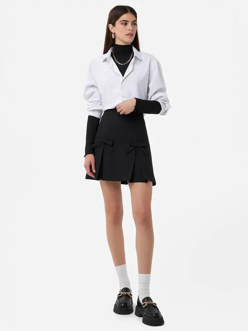 HICCUP Bow Detailed Mini Skirt