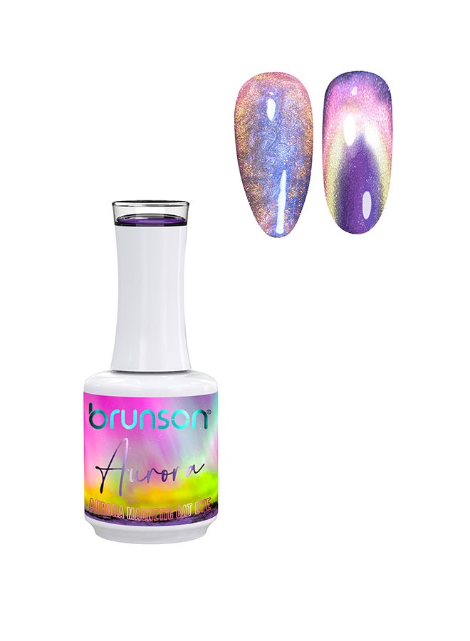 brunson Cat Eye Gel Polish 15ml Aurora Reflective Sparkly Diamond Gel Effect Magnetic French Manicure Pedicure Gel Nail Polish Salon Quality Chip Resistant Gel Nail Extensions UV Gel Nail Paint for Nail Art - Image 1