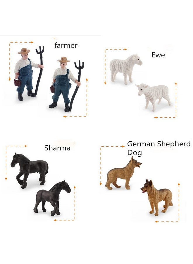 OUKEYI Animal Figurines, 10Pcs Farm Animals Figurines Toys,Big Animal Toys, Realistic Plastic Animals Playset, Educational Learning Toy Set for Kids Toddlers - Image 4
