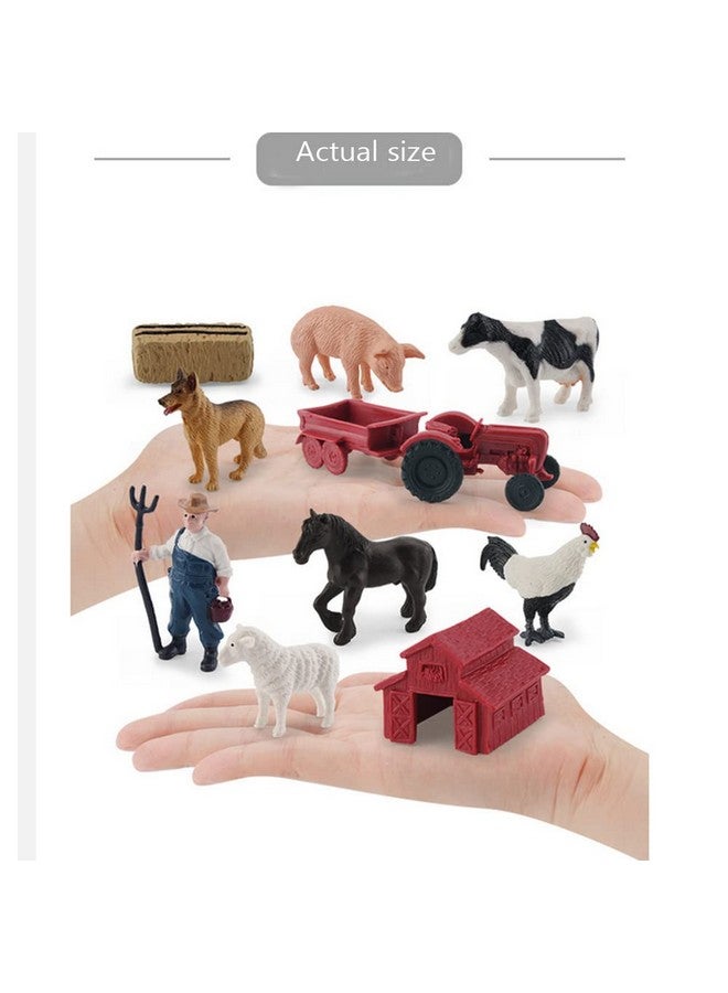 OUKEYI Animal Figurines, 10Pcs Farm Animals Figurines Toys,Big Animal Toys, Realistic Plastic Animals Playset, Educational Learning Toy Set for Kids Toddlers - Image 2