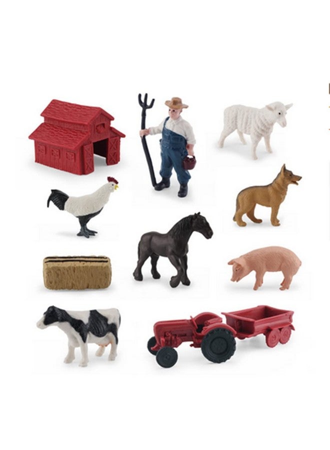 OUKEYI Animal Figurines, 10Pcs Farm Animals Figurines Toys,Big Animal Toys, Realistic Plastic Animals Playset, Educational Learning Toy Set for Kids Toddlers - Image 1