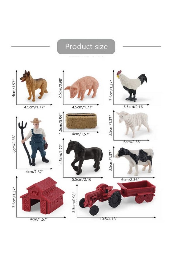 OUKEYI Animal Figurines, 10Pcs Farm Animals Figurines Toys,Big Animal Toys, Realistic Plastic Animals Playset, Educational Learning Toy Set for Kids Toddlers - Image 3