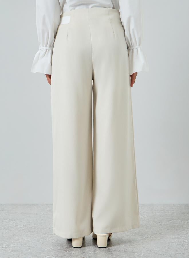Take Two Women Beige Wide Leg Pants - Image 4