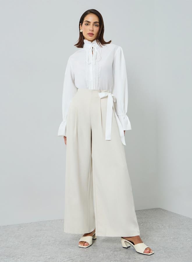 Take Two Women Beige Wide Leg Pants - Image 1