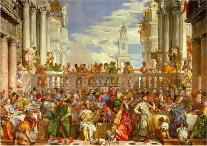 ايديوسا إيدوكا - حفل الزفاف في كانا، باولو فيرونيزي - لعبة تجميع الピザز من 4000 قطعة - يتم تضمين صمغ للتجميع - مقاسات الصورة النهائية: 53.54 بوصة × 37.79 بوصة - مناسبة للأعمار 14 عامًا فما فوق (19949) - Image 2