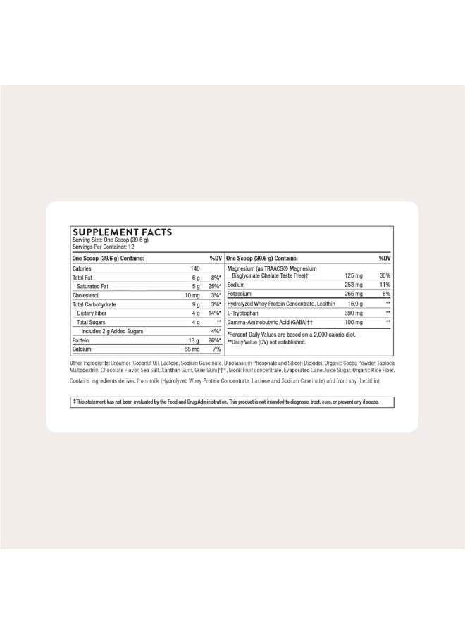 Thorne RecoveryPro - Chocolate Flavored - Dietary Supplement - Net wt 16.8 oz (476 g) - Image 2