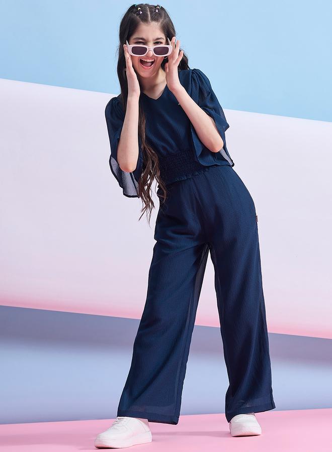 ستايلو بج طقم بلوزة وبنطلون بأكمام واسعة بنقشة ستايلو باغ - Image 1