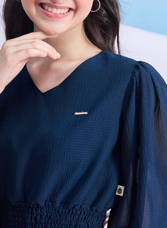 ستايلو بج طقم بلوزة وبنطلون بأكمام واسعة بنقشة ستايلو باغ - Image 5