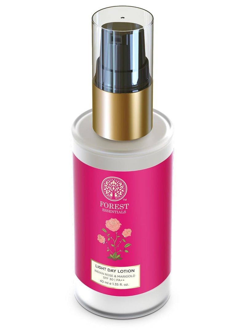 Forest Essentials Light Day Lotion Indian Rose & Marigold 40ml (Face Cream with SPF 25) - Image 2
