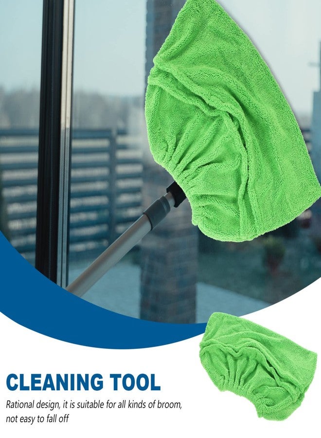 KALLORY Cotton Mop Pad, Terry Cloth Broom Cover Broom Head Replacement Mats Wet Mop Pads for Sweepers (Green) - Image 4