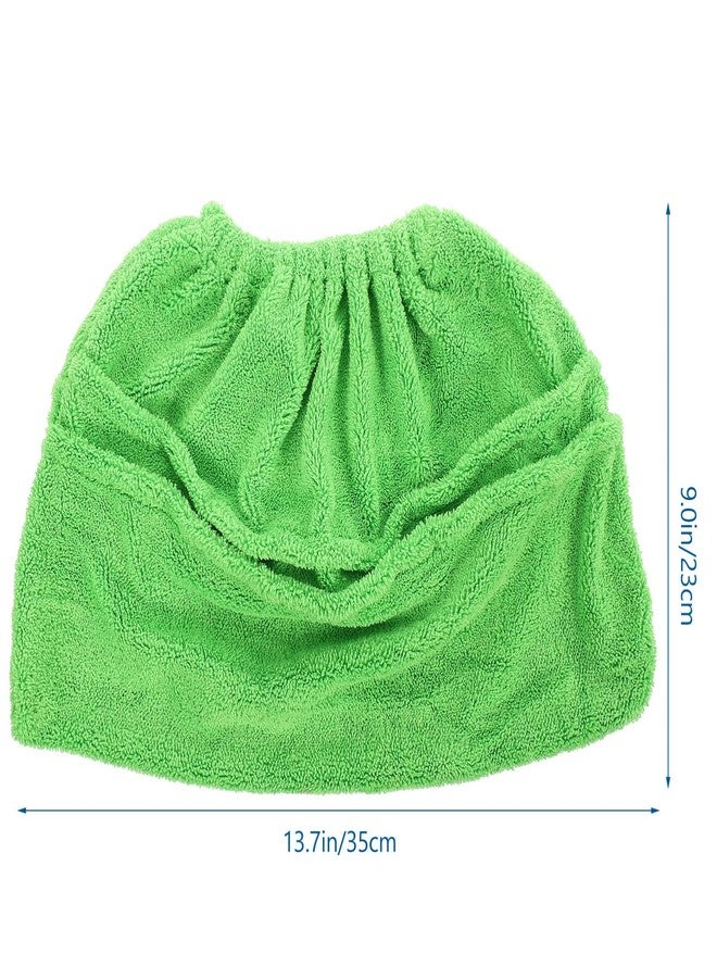 KALLORY Cotton Mop Pad, Terry Cloth Broom Cover Broom Head Replacement Mats Wet Mop Pads for Sweepers (Green) - Image 2