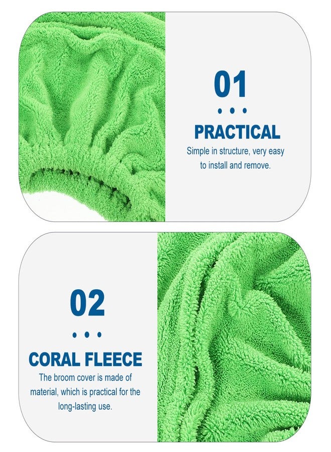 KALLORY Cotton Mop Pad, Terry Cloth Broom Cover Broom Head Replacement Mats Wet Mop Pads for Sweepers (Green) - Image 5