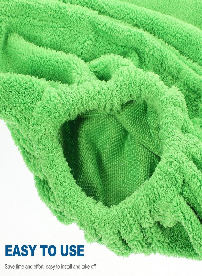 KALLORY Cotton Mop Pad, Terry Cloth Broom Cover Broom Head Replacement Mats Wet Mop Pads for Sweepers (Green) - Image 3