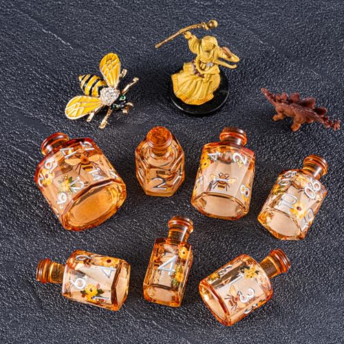 Maywin Handcrafted Resin Dice Set with Liquid Core PotionInspired Polyhedral Dice for DND Tabletop RPG Sharp Edge 7Piece Set - Image 5