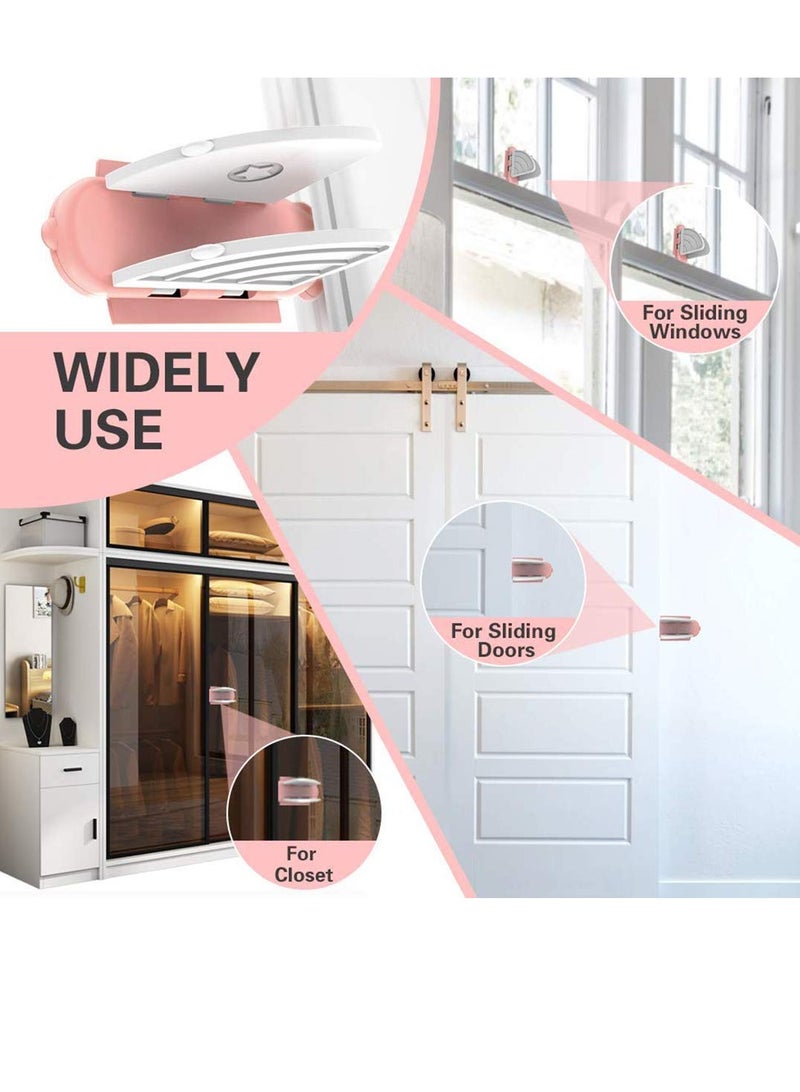 SYOSI Sliding Door Lock (3 Pack), Child Safety Lock for Sliding Window Lock with Strong Adhesive Tape for Shower Sliding Door, Patio, Closet, Shutter and More - Image 5