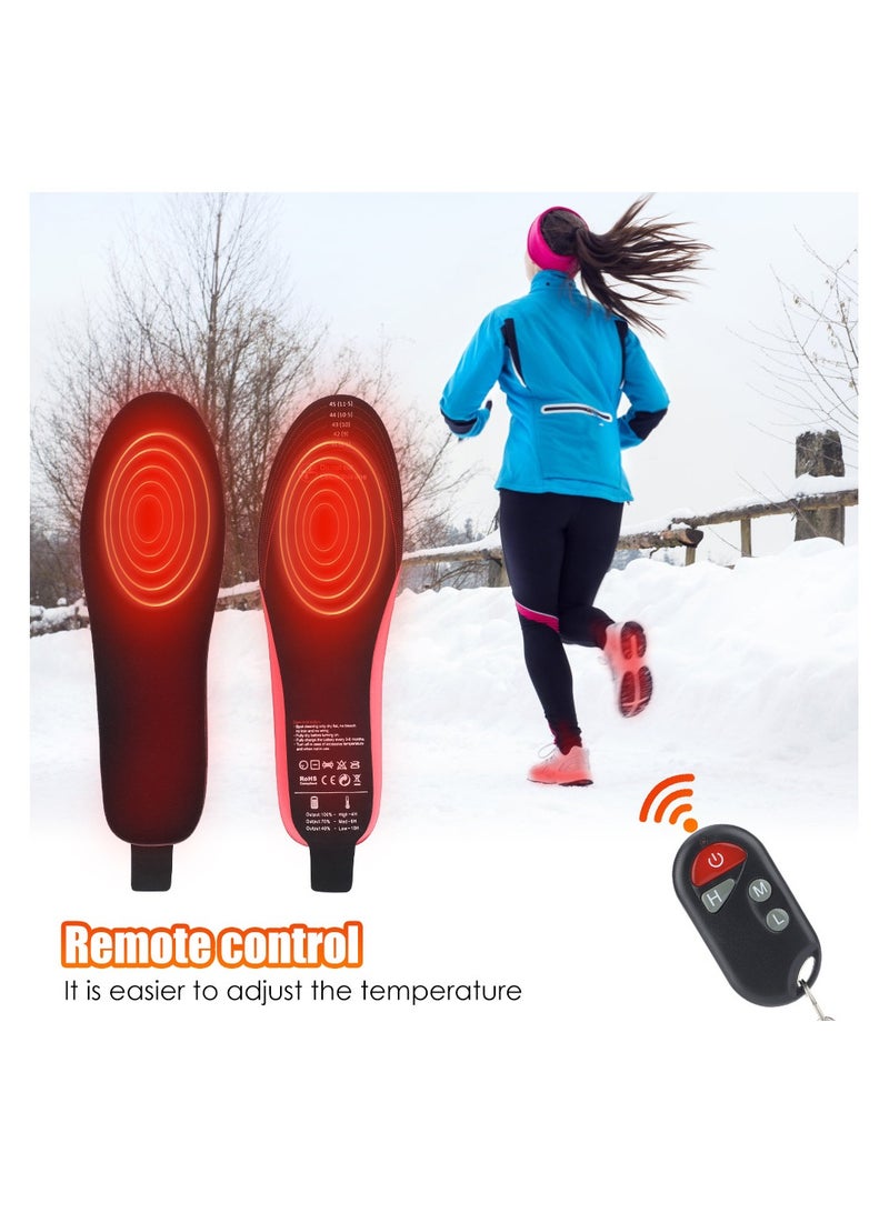 general Heated insoles for men and women - Battery-rechargeable heated insoles |Warm soles for men and women |3 heat settings to control temperature |Durable heated insoles for skiing, hiking, camping - Image 4