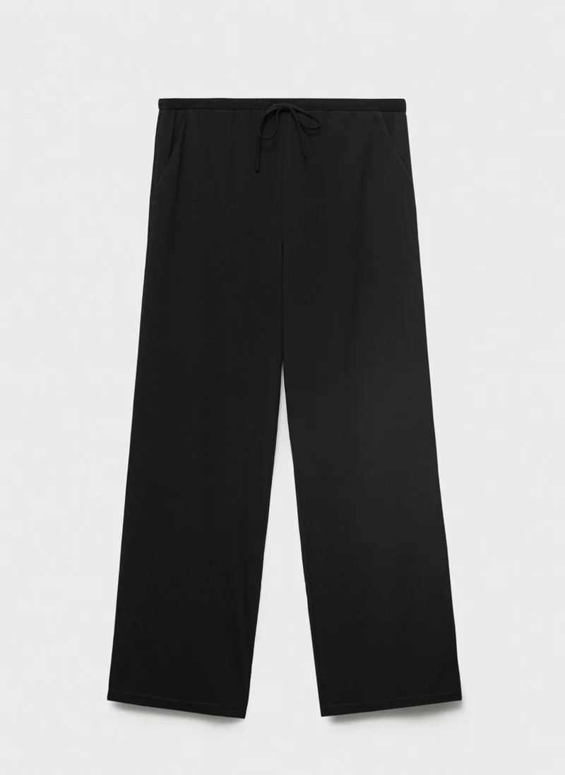 MANGO Drawstring Straight Trousers