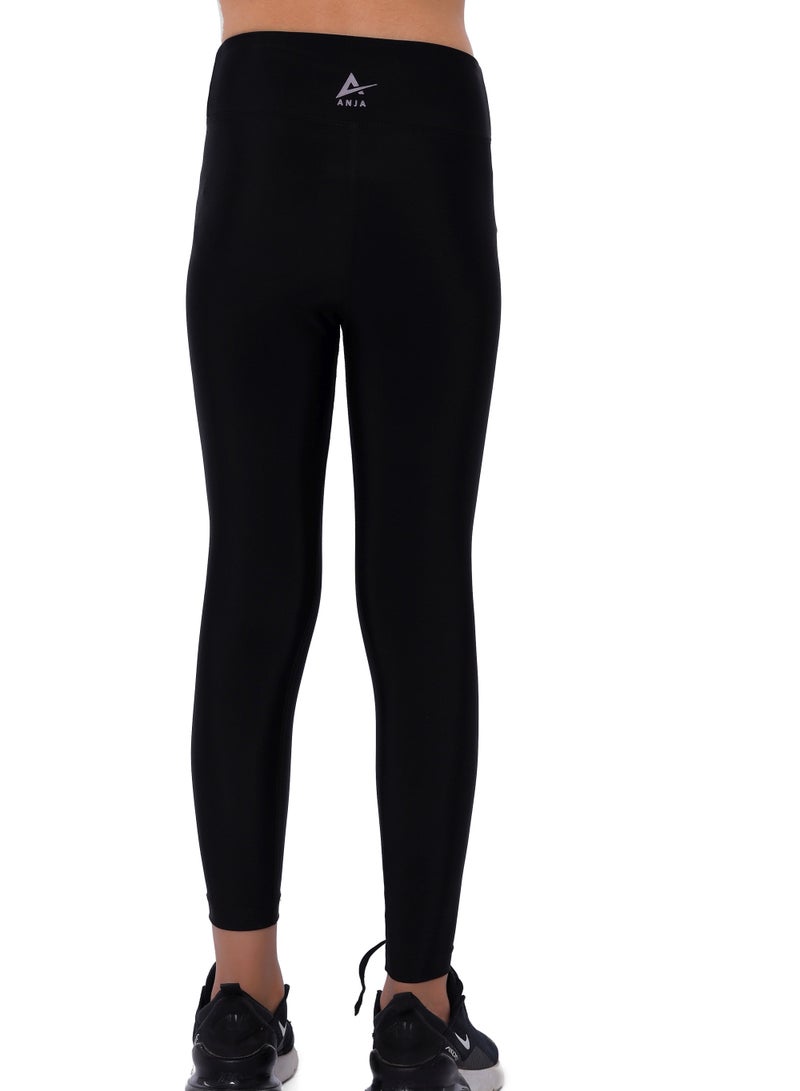 ANJA Girls' Black Seamless Leggings – Sculpt Design - Image 2
