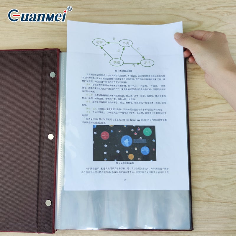 Guangmei Manufacturer S High-End Pu Leather A4 Document Folders, File Folders, Music Scores, Award Certificates, And Certificate Storage Albums - Image 3