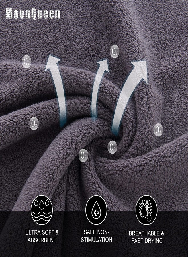 MOONQUEEN Ultra Soft Premium Washcloths Set - 12 x 12 inches - 72 Pack - Quick Drying - Highly Absorbent Coral Velvet Bathroom Wash Clothes (Grey) - Image 2